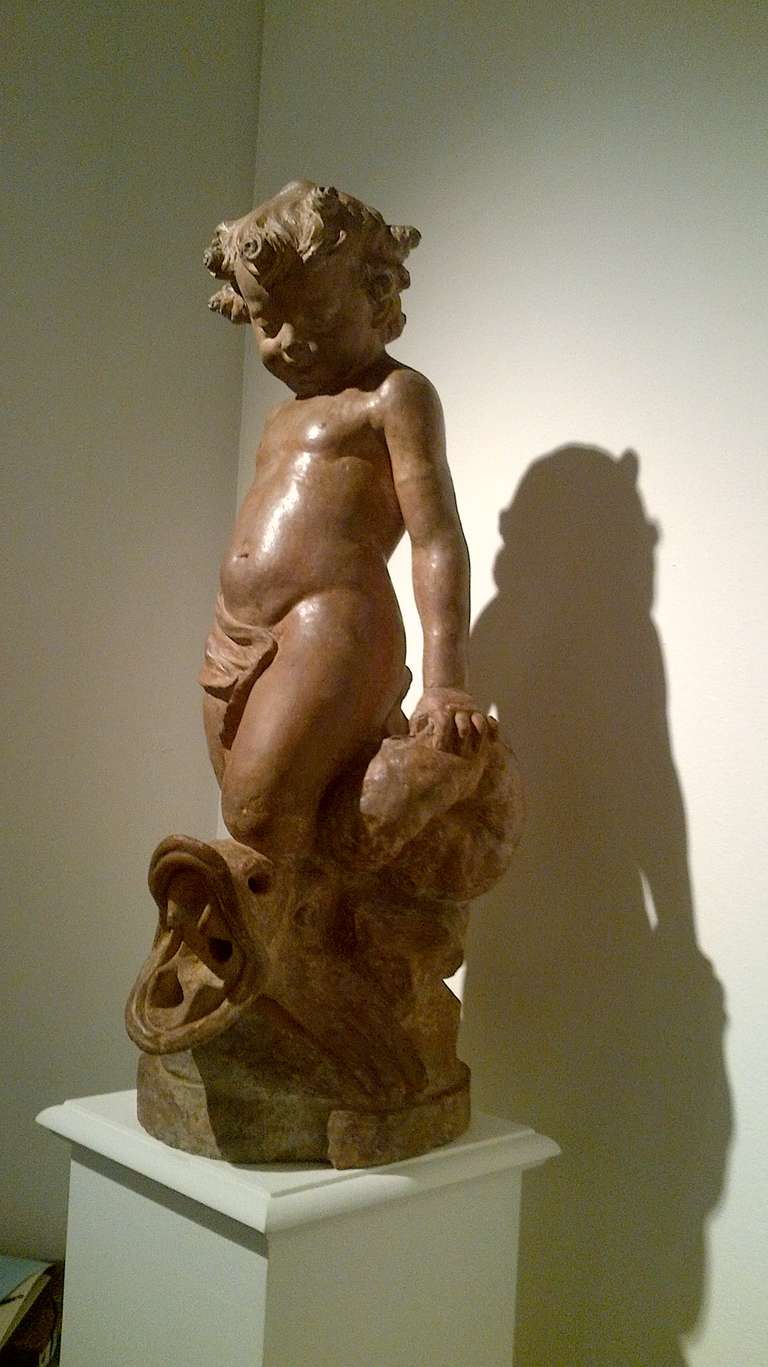 19th Century Francesco Barzaghi, Terracotta Sculpture For Sale