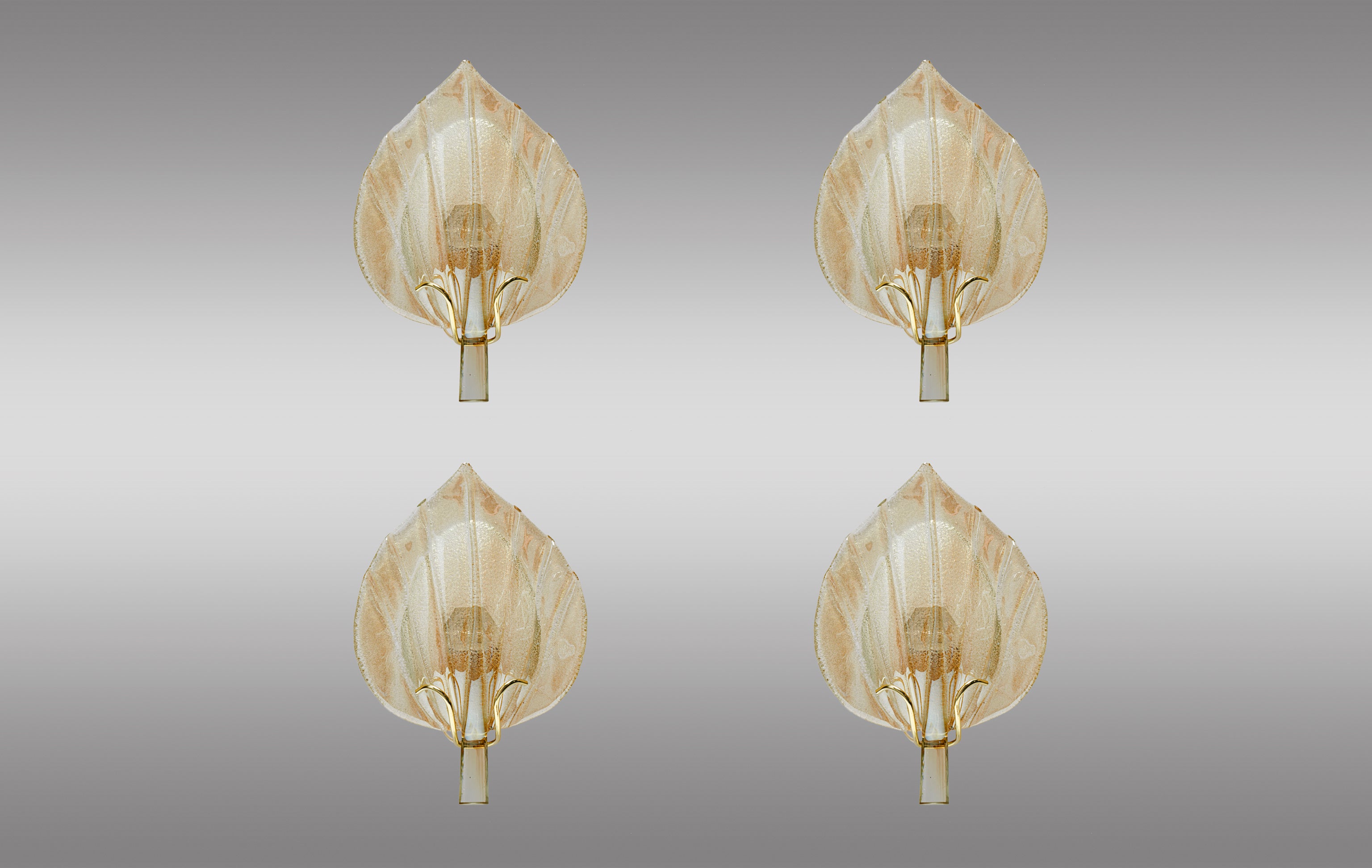 Four-Leaf Sconces in Murano Glass