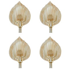 Four-Leaf Sconces in Murano Glass