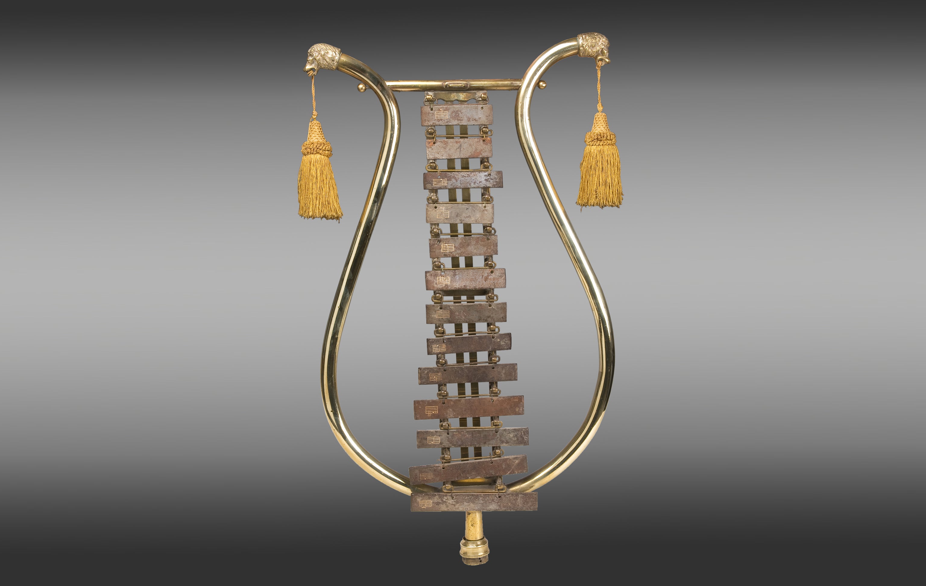 Xylophone Musical Instrument Made of Steel and Bronze, 19th Century For Sale