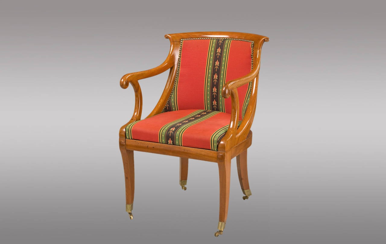 19th Century Armchair in Mahogany, French