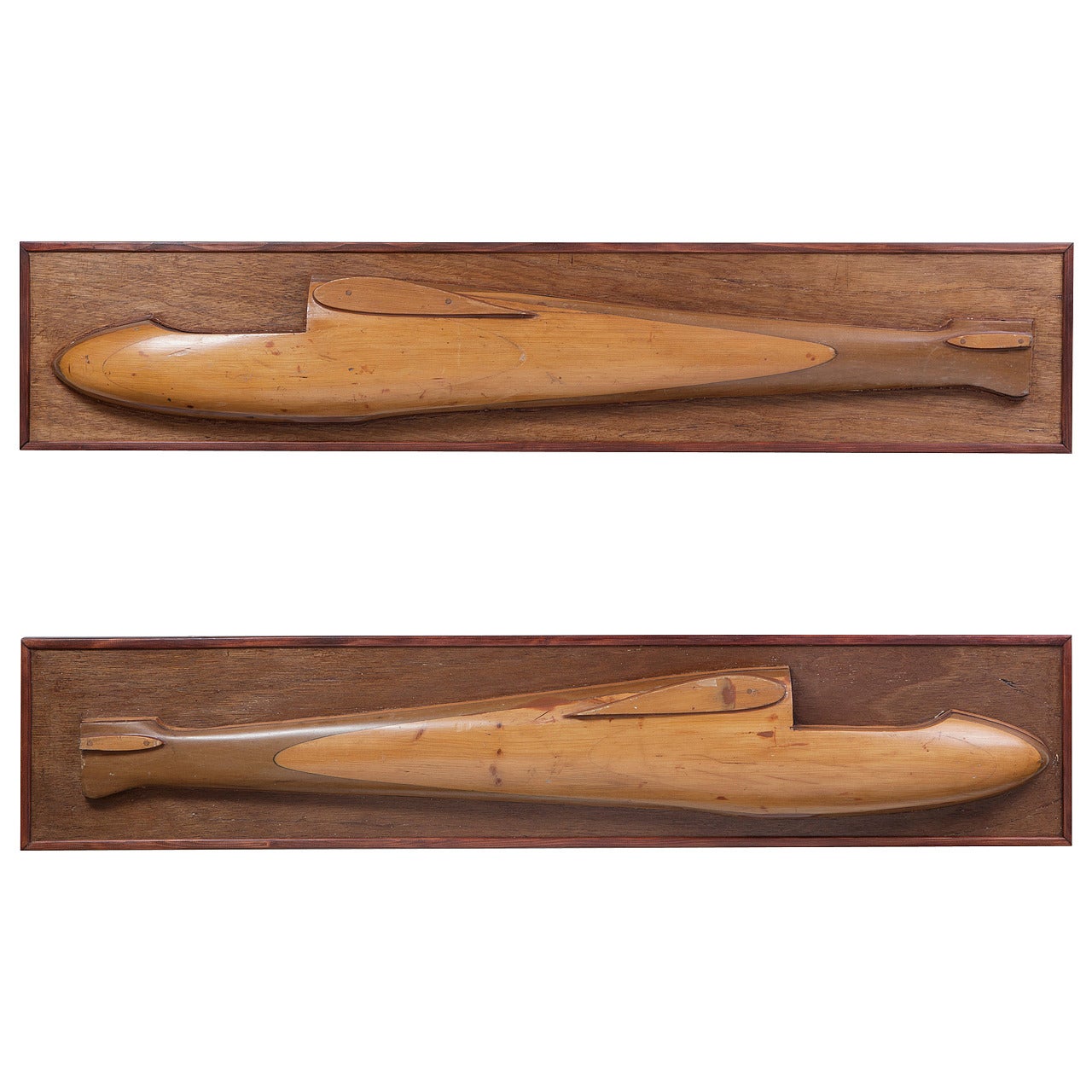 Two Half Model Gliders in Various Woods, circa 1950 For Sale