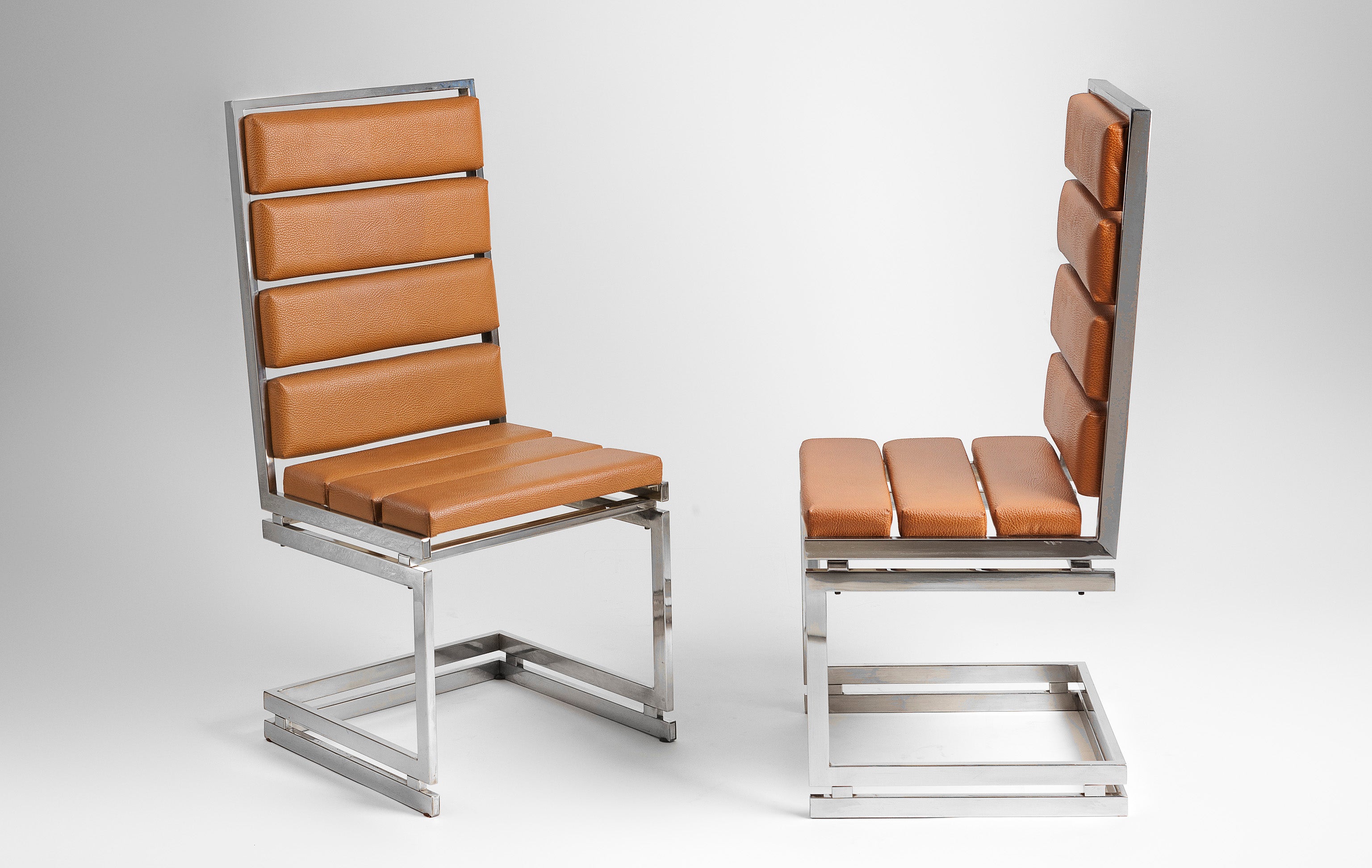 Six Italian Dining Chairs by Romeo Rega, 1970s For Sale