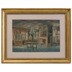Antique "Interior Views of Rosenborg" by C. Neumann
