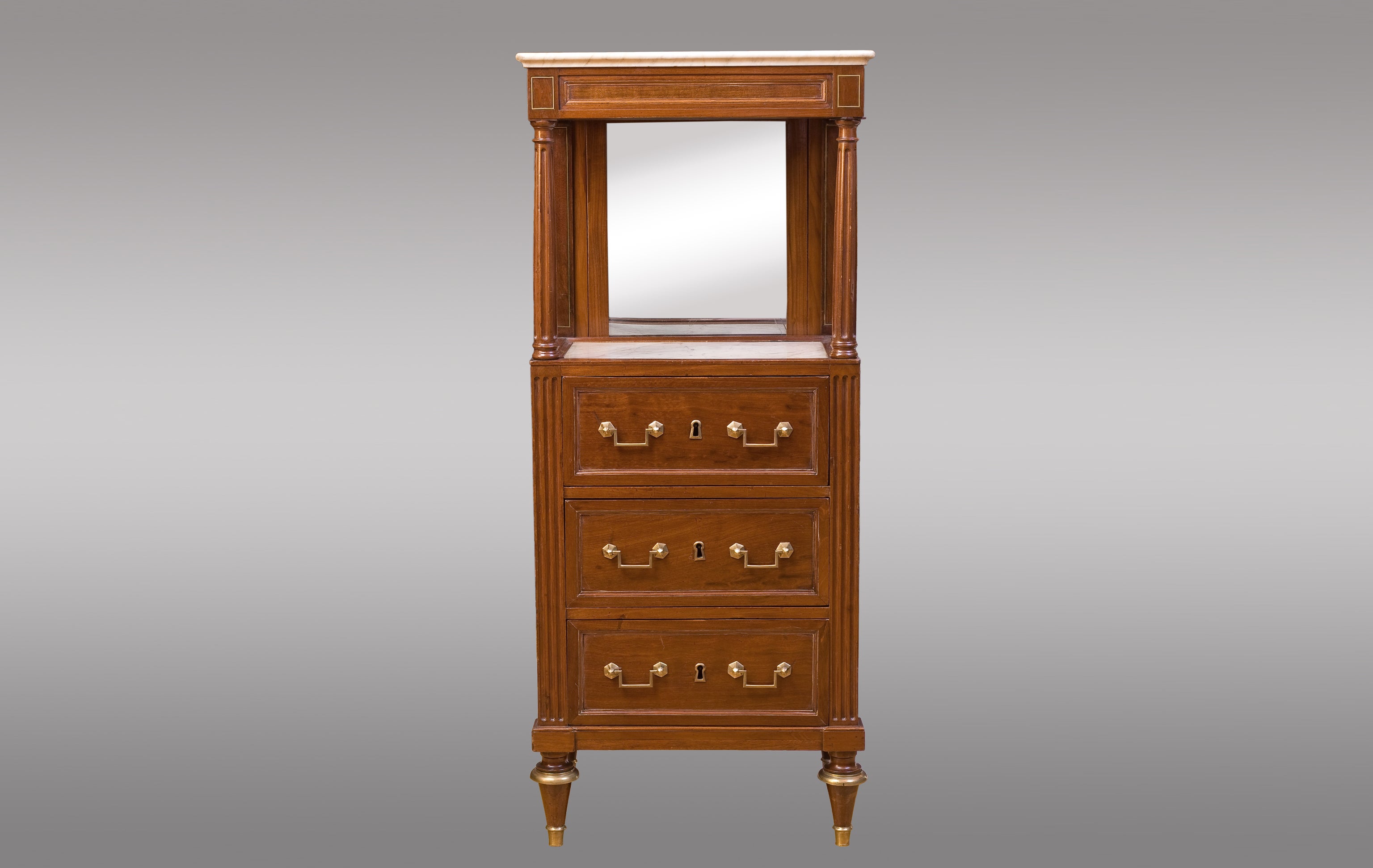 Unusual Louis XVI Dressing Table in Mahogany, circa 1800 For Sale