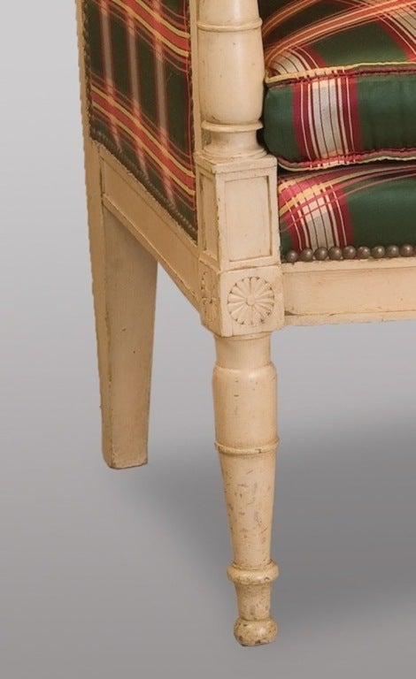 French Directoire Painted Bergères. Circa 1800