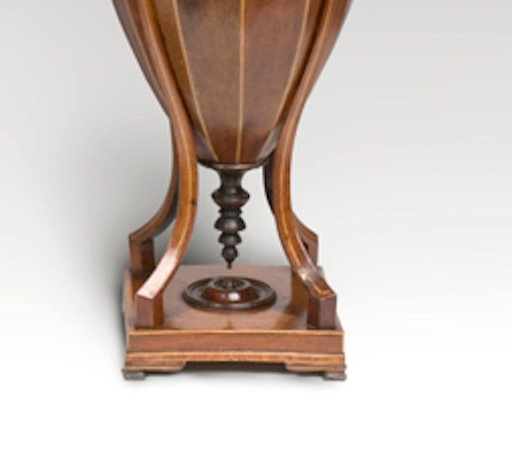 Georgian Two George III Mahogany Knife Cases Inlaid with Vertical Stringing For Sale