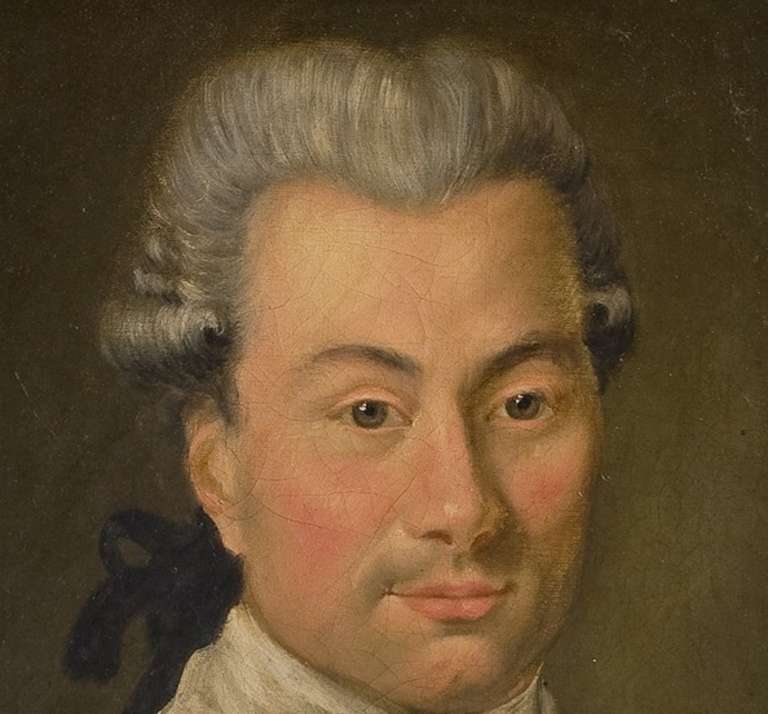 19th Century Portrait of an Austrian Gentleman with White Dress Coat, circa 1800 For Sale