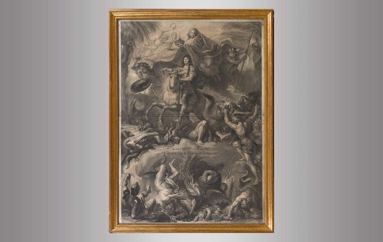 Louis XIV Engravings - Oversized 18th Century, Painted by Le Brun