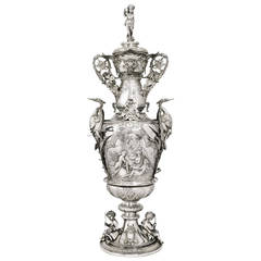 Exceptional Silver Trophy Cup and Cover by Stephen Smith