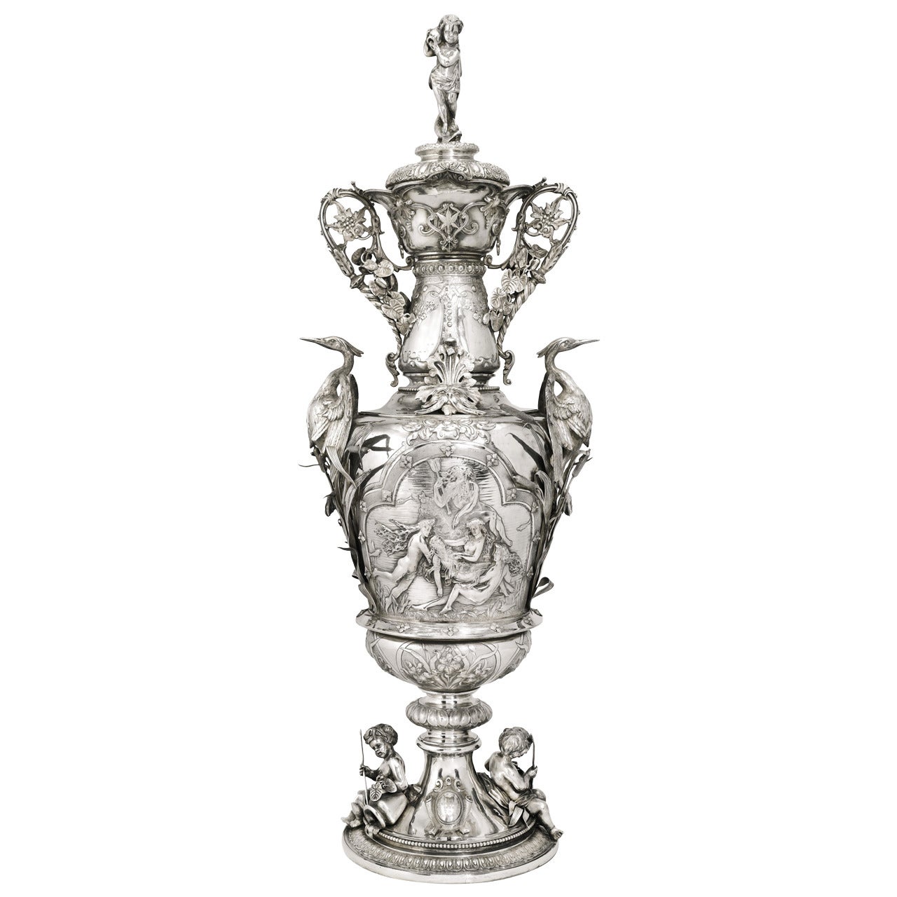 Exceptional Silver Trophy Cup and Cover by Stephen Smith