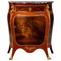 Louis XV Style Ormolu-Mounted Kingwood Vernis Martin Side Cabinet 1