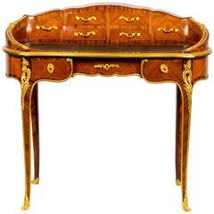 Louis XV Style Ormolu-Mounted Parquetry Writing Desk