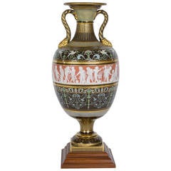 Etruscan Style Minton Porcelain Pate-Sur-Pate Vase