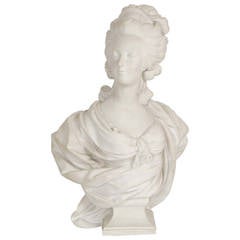 French antique marble bust of Marie Antoinette