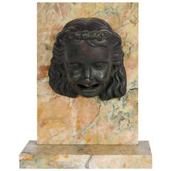 Patinated Bronze and Marble Fountain Element 6