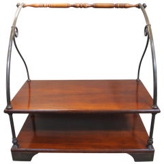 Antique 19th Century English Mahogany Library Trolley