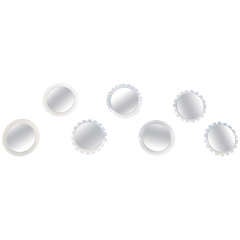 1970's Collection of Seven English Backlit Mirrors with Plexiglass Frame