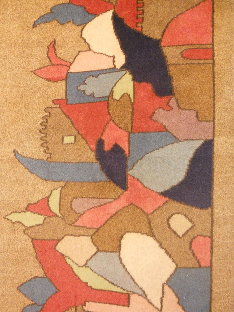 Vintage Persian Modernist Rug