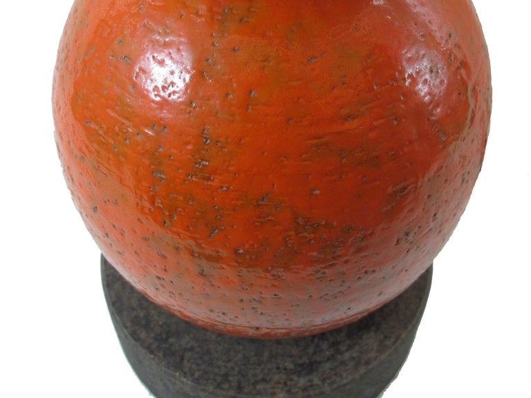 Tall Bitossi Ceramic Stacked Ball Lamp in Colors In Excellent Condition In New York, NY