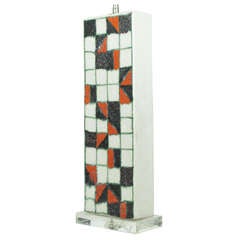 Guido Gambone Ceramic Table Lamp Signed Italy 1950's 11