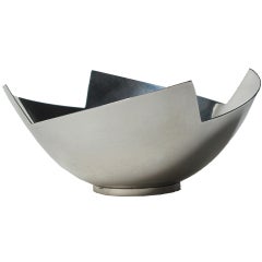 Sculptural Silverplate Bowl by Elsa Rady for Swid Powell