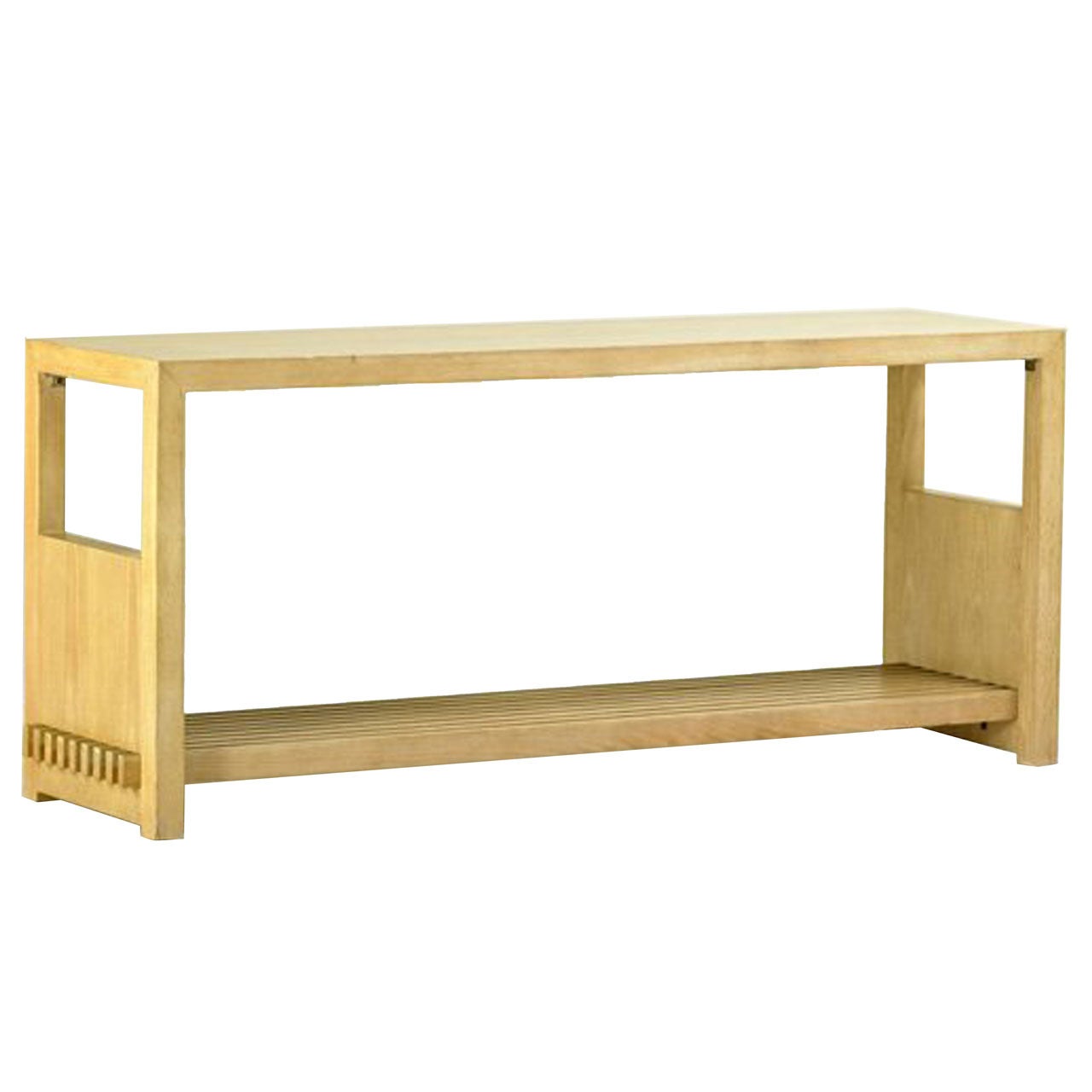 Jay Spectre Cerused White Oak Console Table for Century Furniture Company
