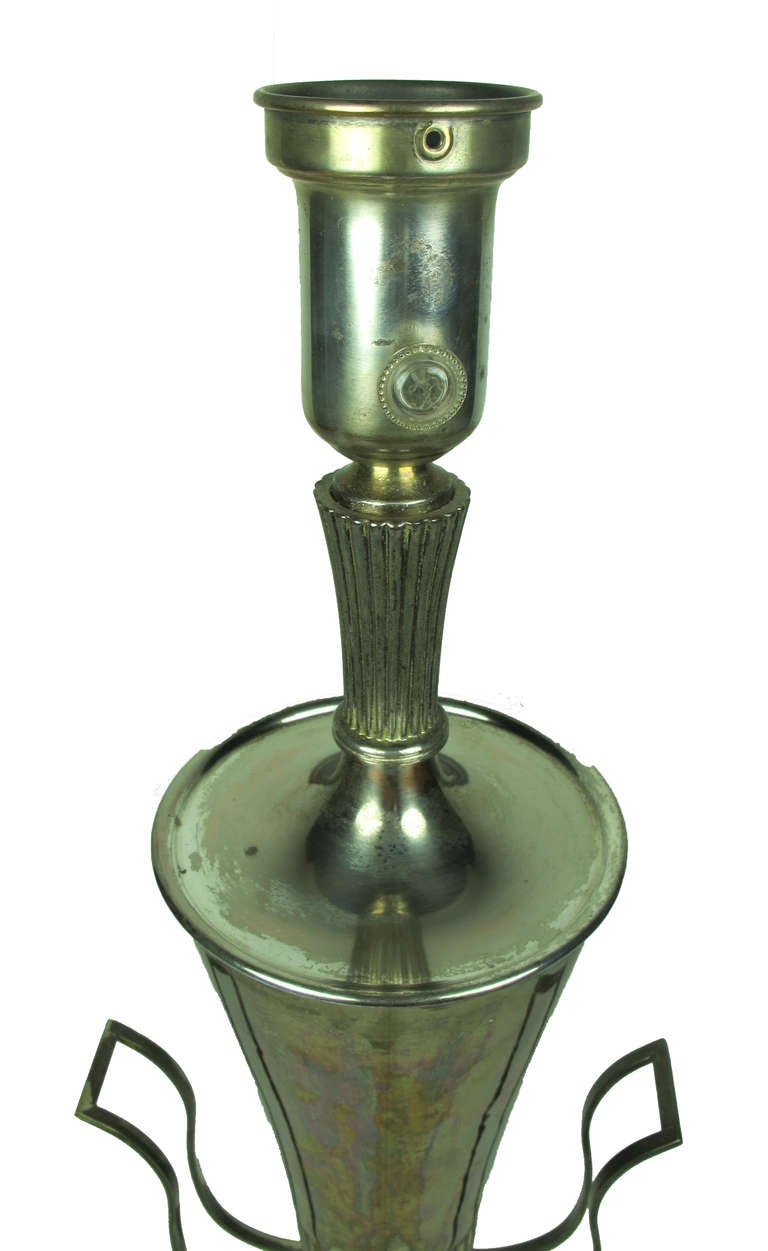 Tommi Parzinger Silver Plate Urn Table Lamp for Lightolier