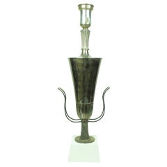 Tommi Parzinger Silver Plate Urn Table Lamp for Lightolier