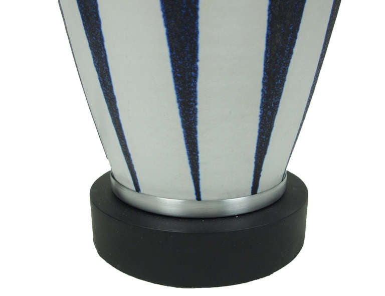 1960s Swedish Ceramic Table Lamp by Hoganas In Excellent Condition In New York, NY