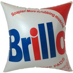 Vintage After Andy Warhol Brillo Pillow Pop Art Signed USA 1960's