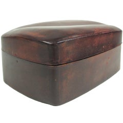 Elsa Peretti Leather Wave Jewelry Box for Tiffany in Oxblood