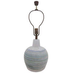Colorful Striped Ceramic Martz Lamp