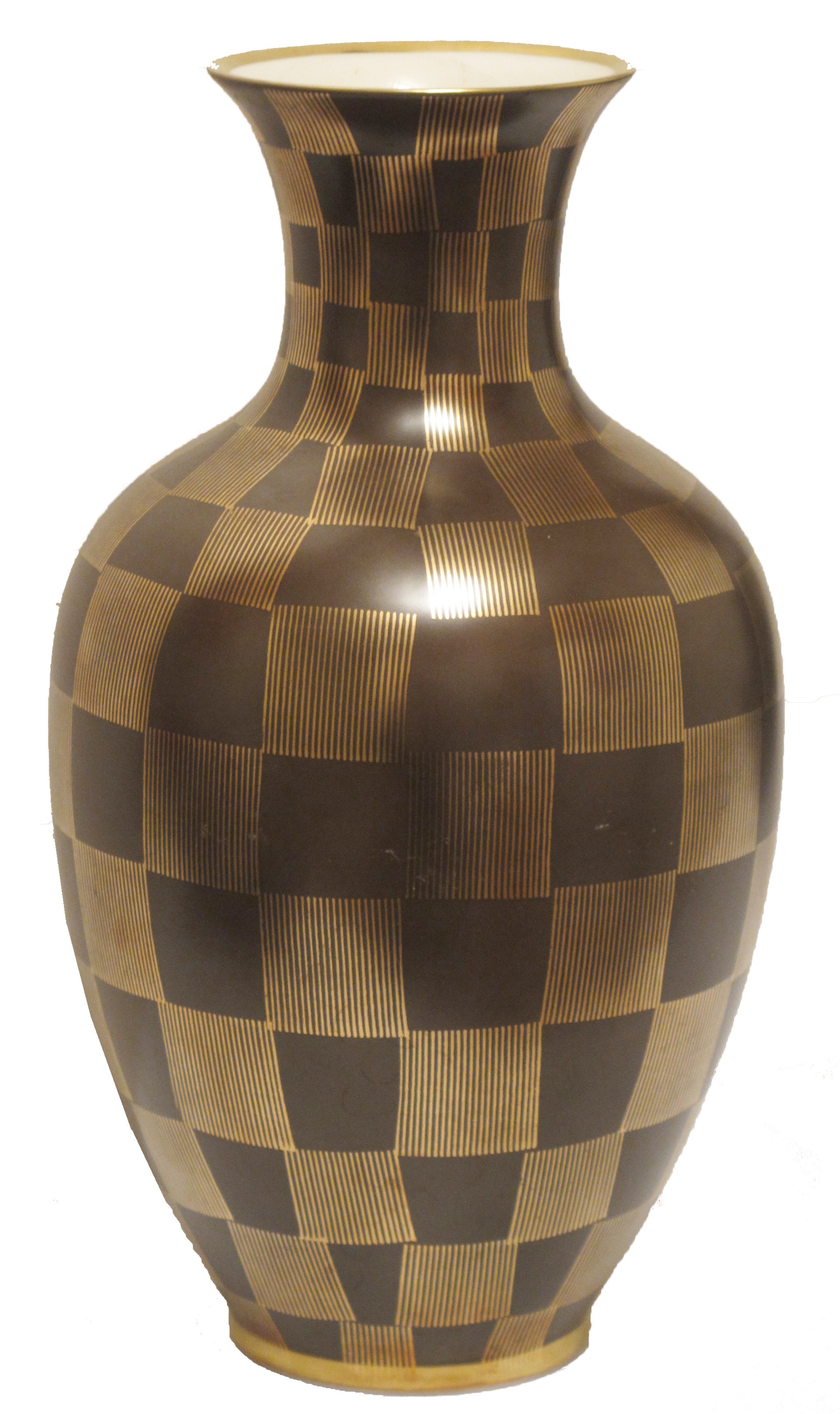 Checkered Porcelain Vase by Johann Seltmann Bavaria