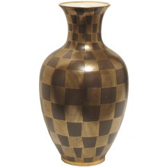 Checkered Porcelain Vase by Johann Seltmann Bavaria