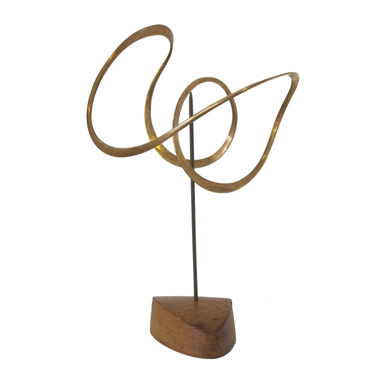 Russell Secrest Modernist Bronze Kinetic Sculpture