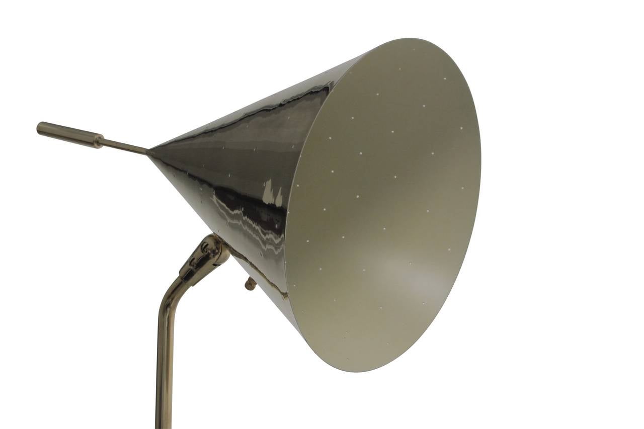 American Polished Brass Reading Lamp by Lightolier