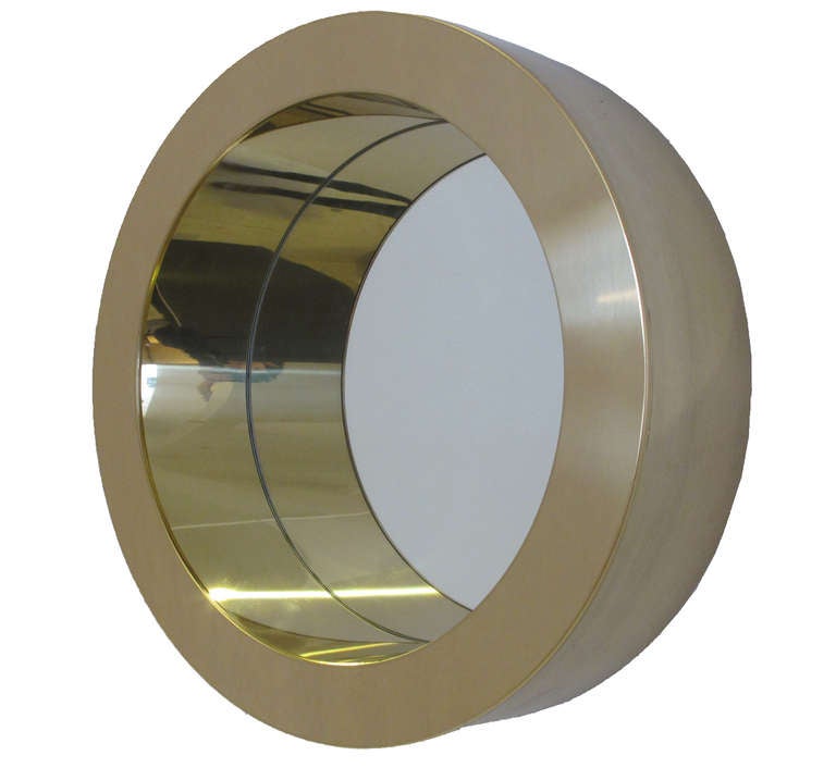 Curtis Jere Porthole Mirror in Brass for Artisan House
