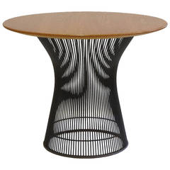 Oak and Bronze Side Table by Warren Platner for Knoll