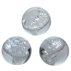 Set of 3 Massive Resin Spheres After Pierre Giraudon