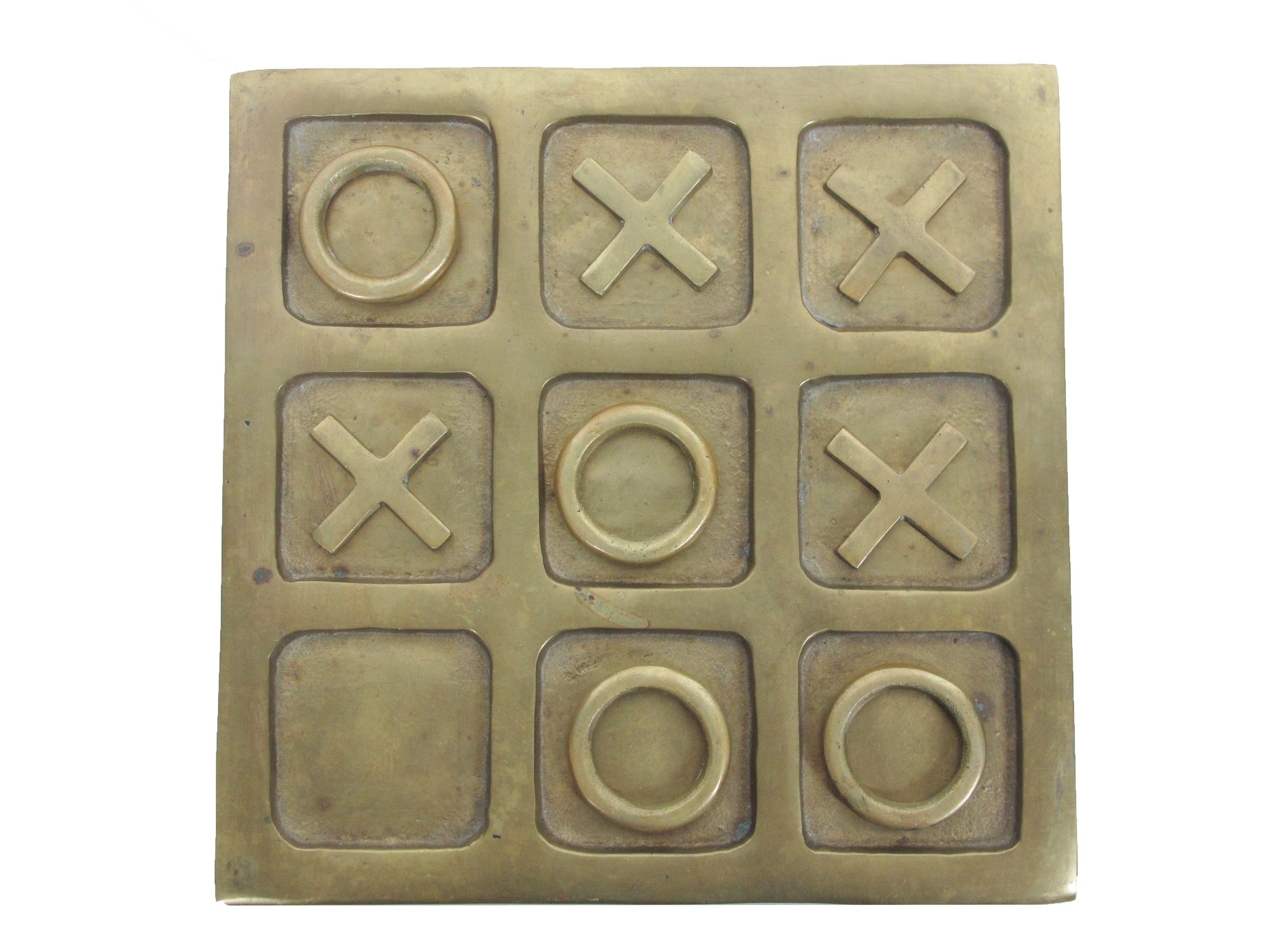Brass Tic Tac Toe Board
