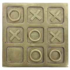 Brass Tic Tac Toe Board