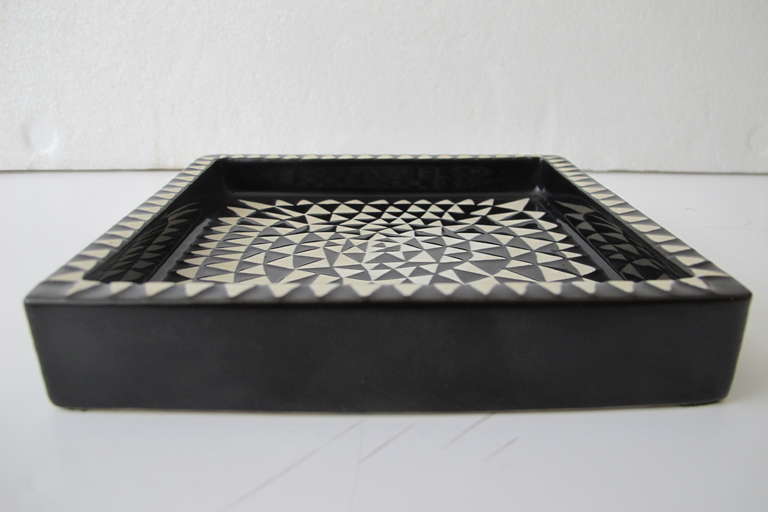 Stig Lindberg Ceramic Domino Series Ashtray for Gustavsberg In Excellent Condition In New York, NY