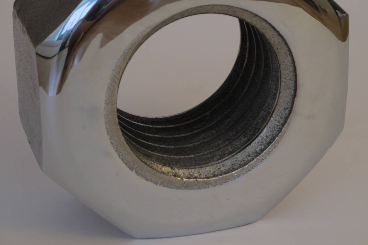 Giant Octagonal Threaded Nut by Bill Curry for Design Line In Excellent Condition In New York, NY