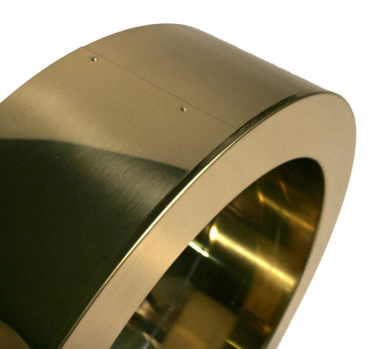 Pair of Brass Curtis Jere Porthole Mirrors