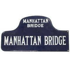 New York City Double Sided Porcelain Humpback Street Sign