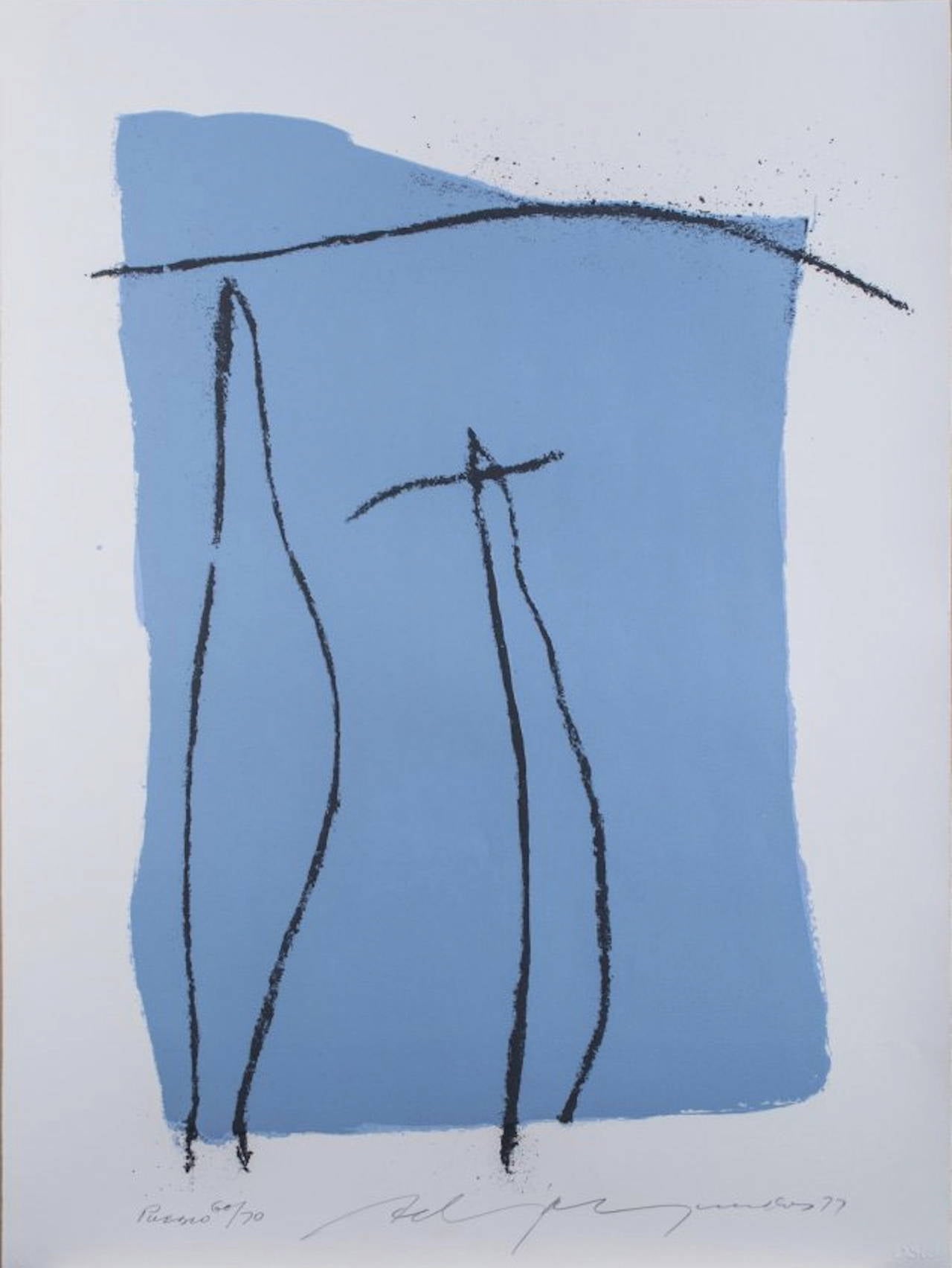 American Adja Yunkers Abstract Lithograph in Colors 
