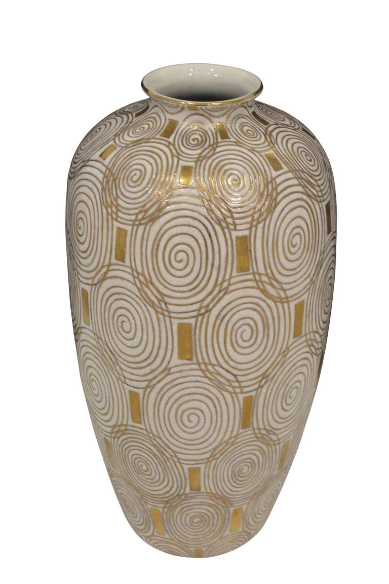 Art Deco Jay Spectre Porcelain Vase for Silvestri
