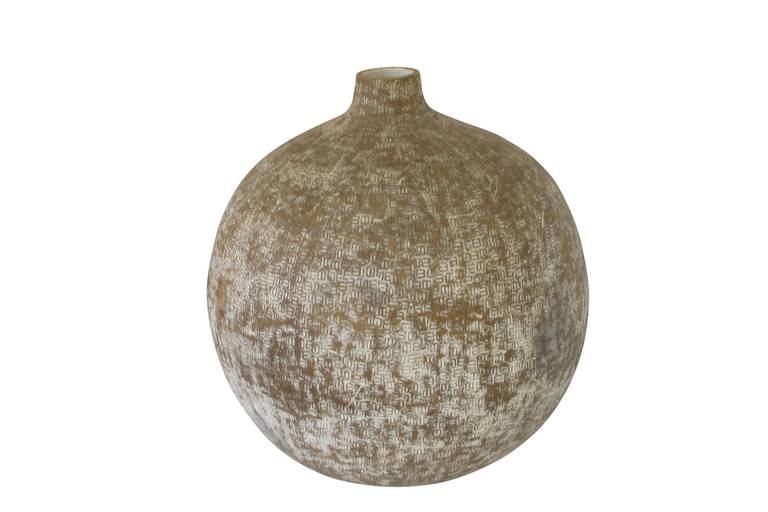 Large gourd shaped vessel by American ceramicist, Claude Conover, 1907-1994.