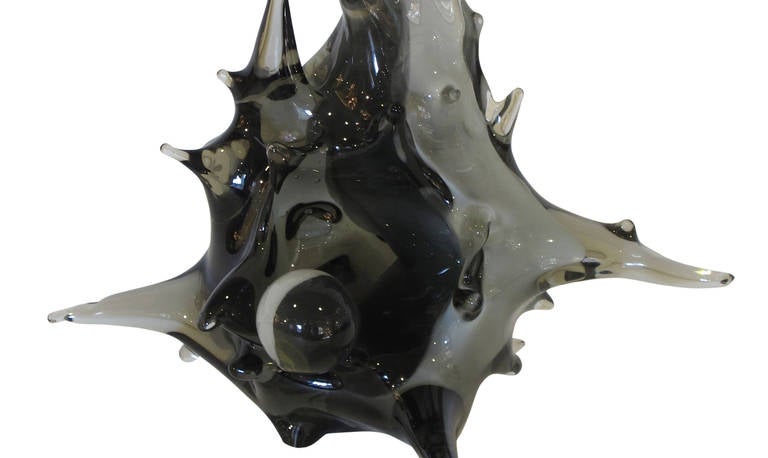 Livio Seguso Abstract Glass Sculpture Signed Italy 1960's  In Excellent Condition In New York, NY